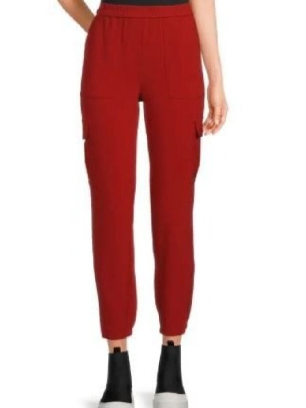 Theory Northsound Cargo Jogger Pants Red Oak Admiral Crepe Size 0 NWT $325 NEW